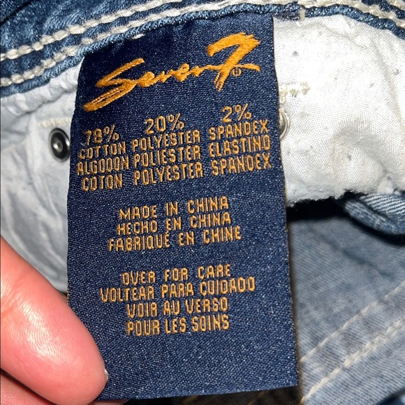 Seven Jeans Bootcut 8 Women's Blue Jeans.  32.5" Inseam10" Rise17.5" Leg Opening - Picture 8 of 9